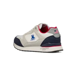 Sneakers grigie da Uomo con inserti in contrasto e logo U.S. Grand Polo