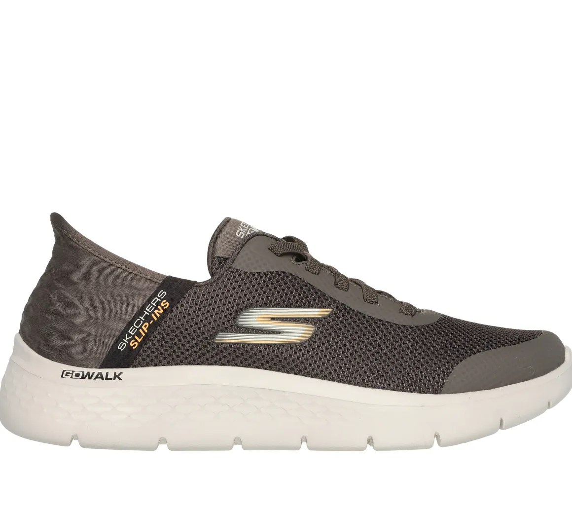 Sneakers grigie da uomo con soletta Air-Cooled Memory Foam Skechers Slip-ins: GO WALK Flex