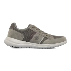 Sneakers grigie da uomo in pelle e tessuto Lumberjack Lee