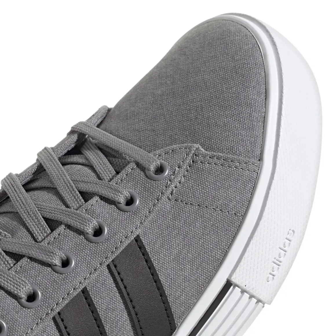 Sneakers grigie da Uomo in tela con tre strisce DAILY 4.0 adidas