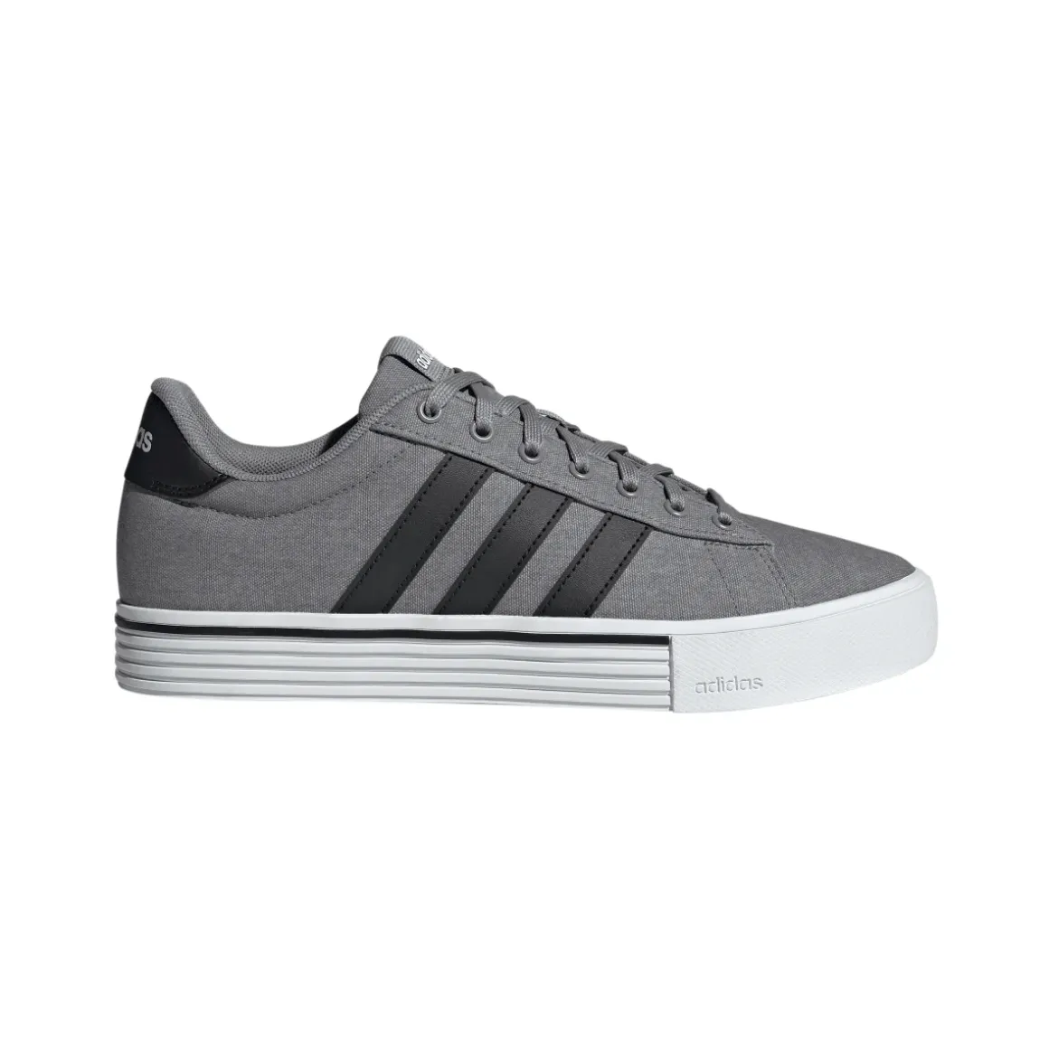 Sneakers grigie da Uomo in tela con tre strisce DAILY 4.0 adidas