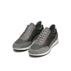 Sneakers grigie Uomo con dettagli effetto scamosciato traspirante Geox