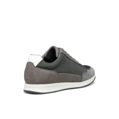 Sneakers grigie Uomo con dettagli effetto scamosciato traspirante Geox