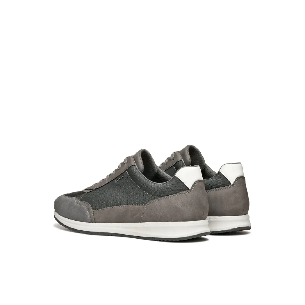 Sneakers grigie Uomo con dettagli effetto scamosciato traspirante Geox