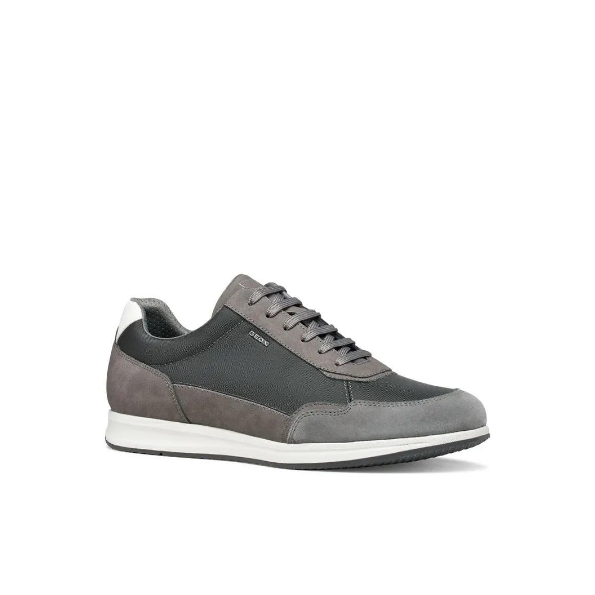 Sneakers grigie Uomo con dettagli effetto scamosciato traspirante Geox