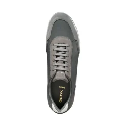 Sneakers grigie Uomo con dettagli effetto scamosciato traspirante Geox
