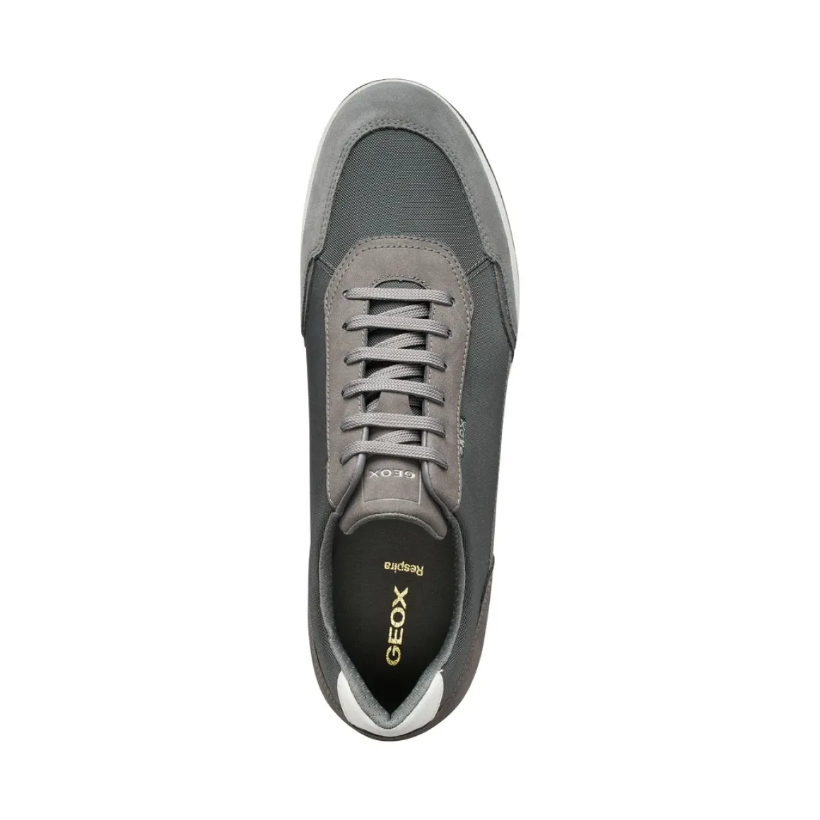 Sneakers grigie Uomo con dettagli effetto scamosciato traspirante Geox