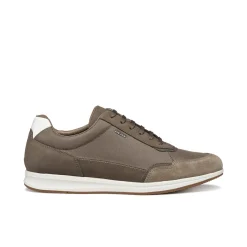 Sneakers grigie Uomo con inserti effetto scamosciato Geox