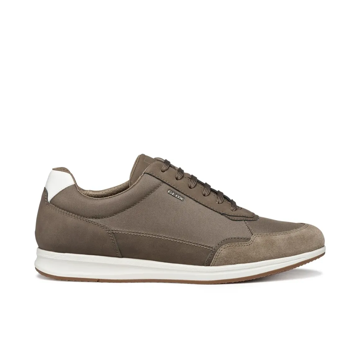 Sneakers grigie Uomo con inserti effetto scamosciato Geox