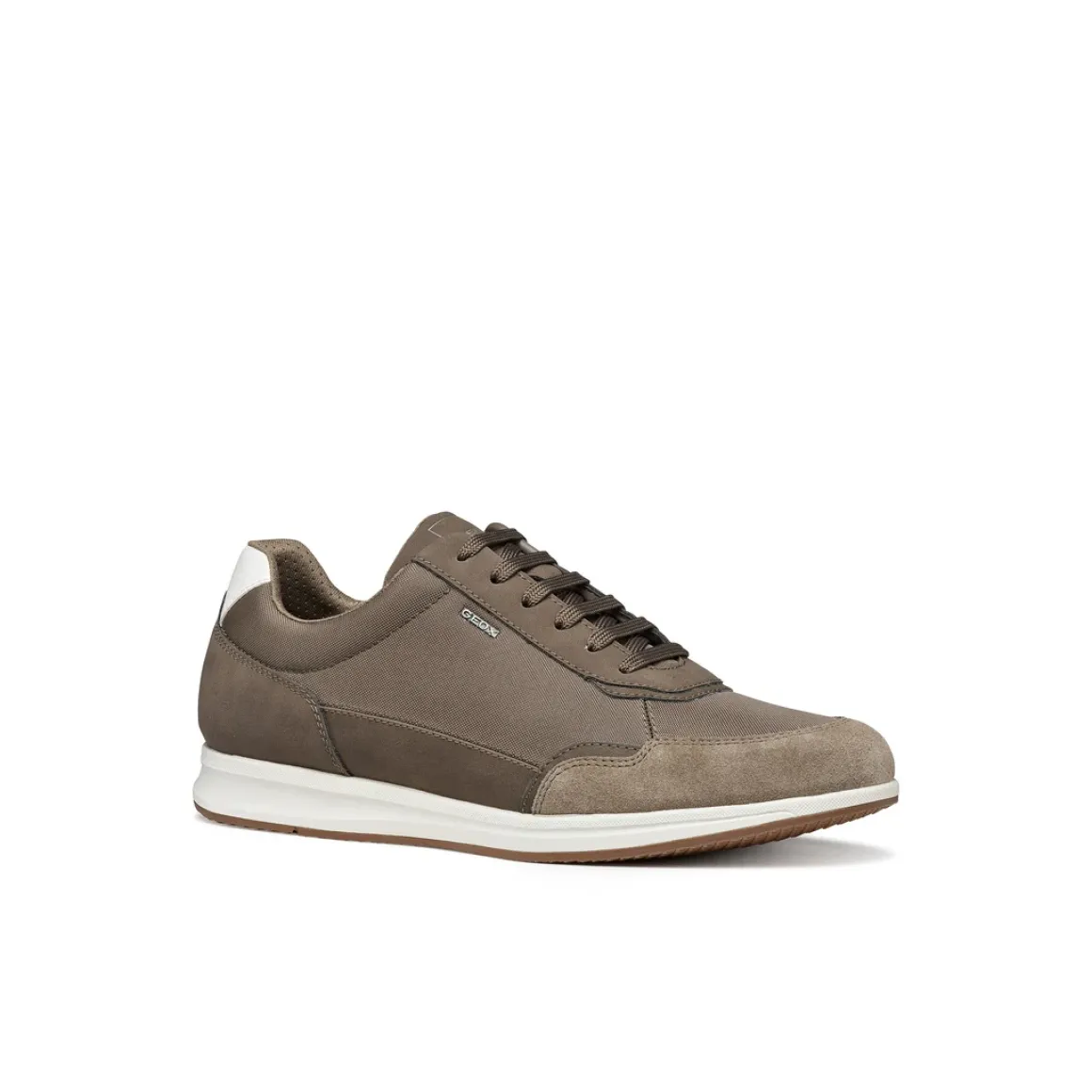 Sneakers grigie Uomo con inserti effetto scamosciato Geox