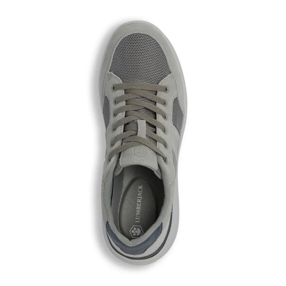 Sneakers grigie Uomo con inserti mesh effetto scamosciato Lumberjack