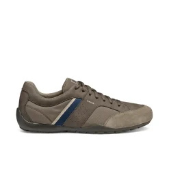 Sneakers grigie Uomo con inserti effetto scamosciato Geox
