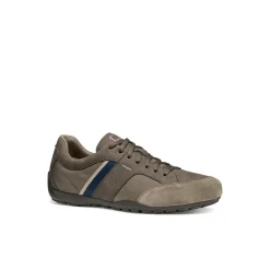Sneakers grigie Uomo con inserti effetto scamosciato Geox