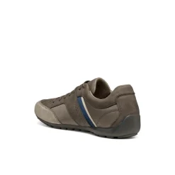 Sneakers grigie Uomo con inserti effetto scamosciato Geox