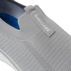 Sneakers Grigie Uomo Slip-on in tessuto traspirante Navigare