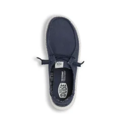 Sneakers leggere blu da Donna in tela con lacci elastici Heydude Wendy