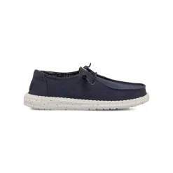 Sneakers leggere blu da Donna in tela con lacci elastici Heydude Wendy