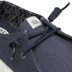Sneakers leggere blu da Donna in tela con lacci elastici Heydude Wendy