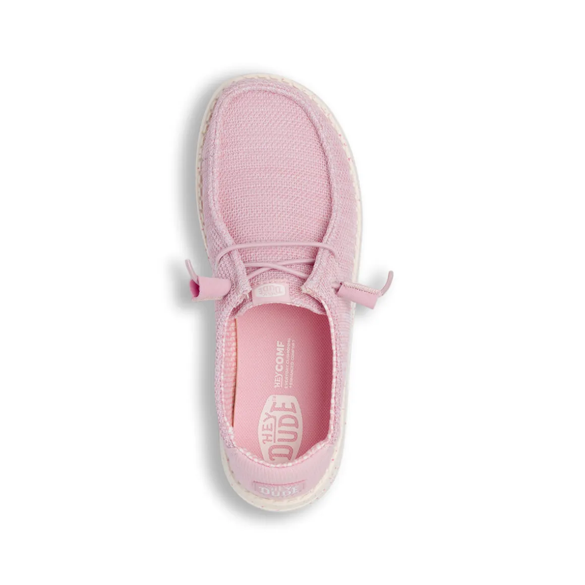 Sneakers leggere Donna rosa in tela con lacci elastici Heydude Wendy
