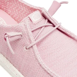 Sneakers leggere Donna rosa in tela con lacci elastici Heydude Wendy