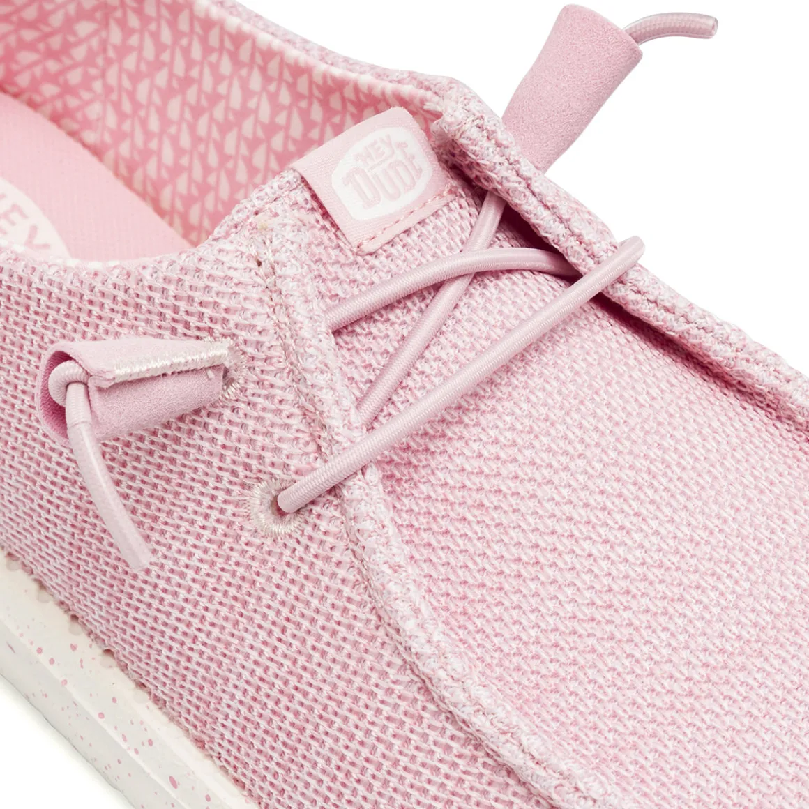 Sneakers leggere Donna rosa in tela con lacci elastici Heydude Wendy