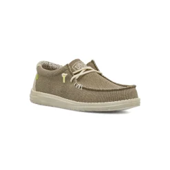Sneakers leggere grigie da Uomo in tela Heydude Wally Braided