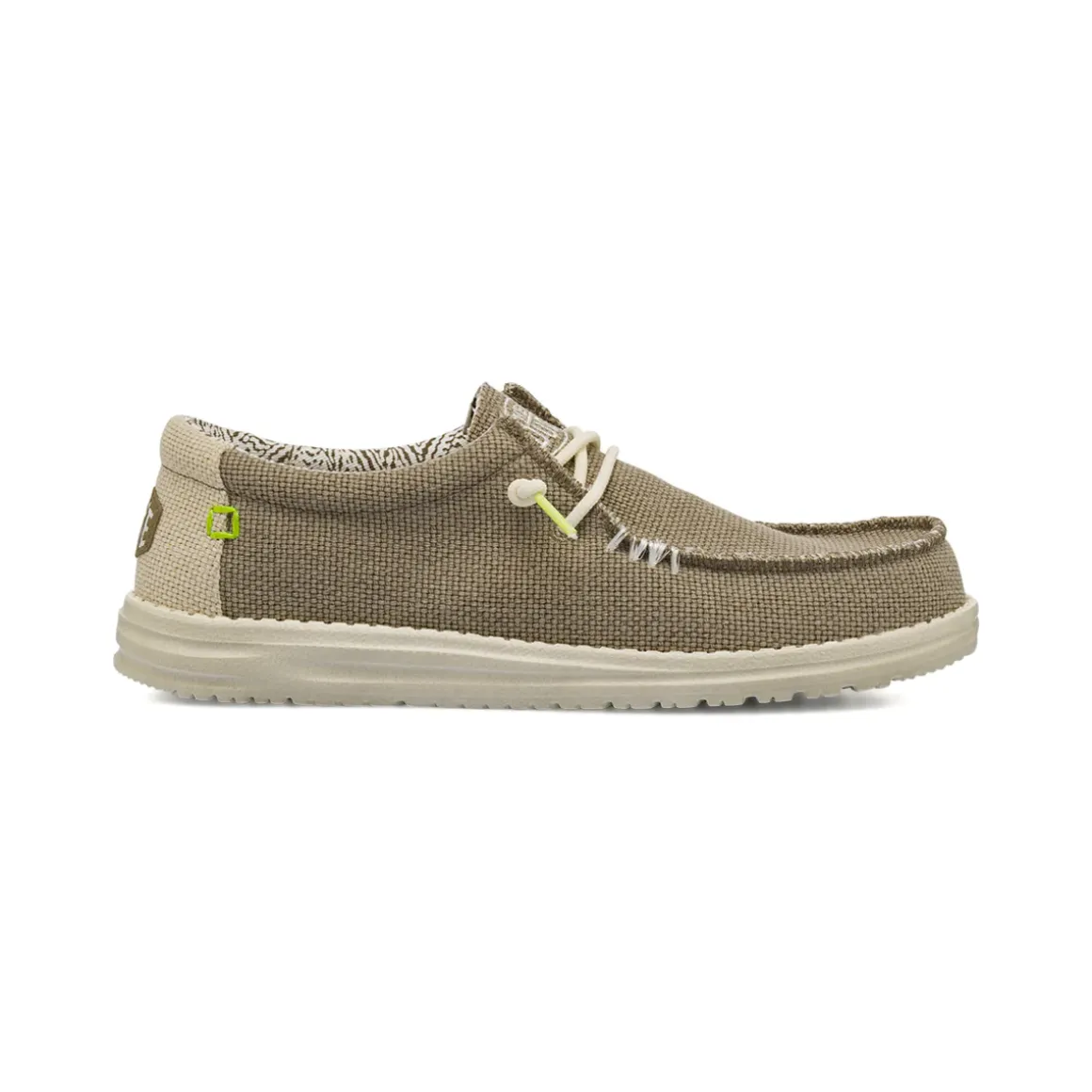 Sneakers leggere grigie da Uomo in tela Heydude Wally Braided