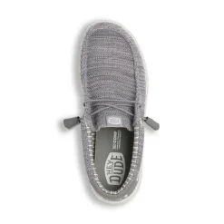 Sneakers leggere grigie da Uomo in tela Heydude Wally stretch