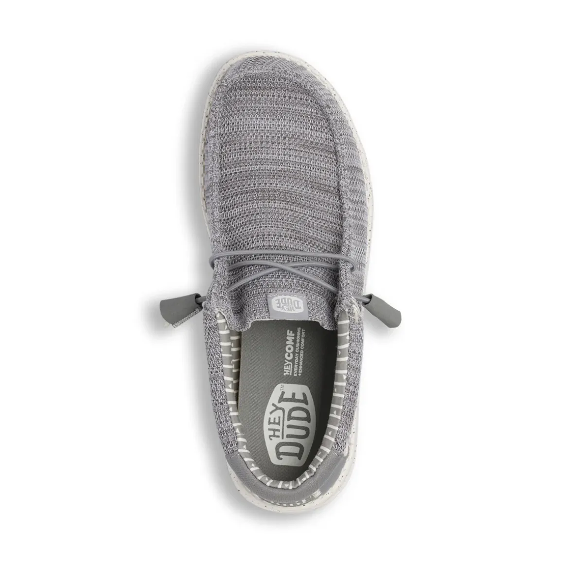 Sneakers leggere grigie da Uomo in tela Heydude Wally stretch