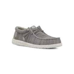 Sneakers leggere grigie da Uomo in tela Heydude Wally stretch
