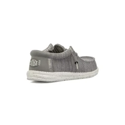 Sneakers leggere grigie da Uomo in tela Heydude Wally stretch
