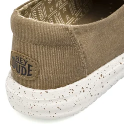 Sneakers leggere taupe da Donna in tela Heydude Wendy