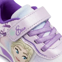 Sneakers lilla Bambina con luci nella suola e dettagli glitter Frozen