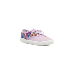 Sneakers lilla Bambina in tela con stampa Peanuts e fiori Lumberjack