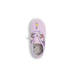 Sneakers lilla Bambina in tela con stampa Peanuts e fiori Lumberjack