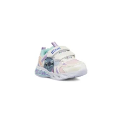 Sneakers lilla da Bambina con luci e doppio strappo Lilo & Stitch