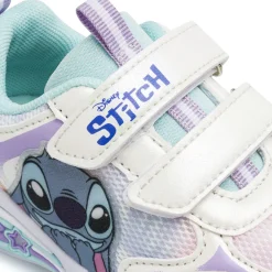 Sneakers lilla da Bambina con luci e doppio strappo Lilo & Stitch