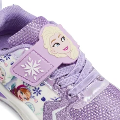 Sneakers lilla da Bambina con luci e inserti effetto glitter Frozen