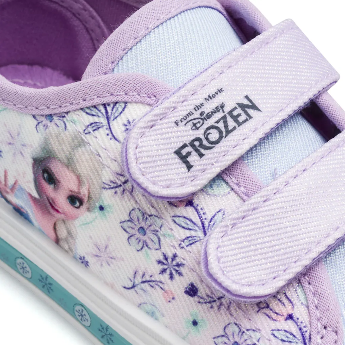 Sneakers lilla da Bambina con luci colorate nella suola Frozen