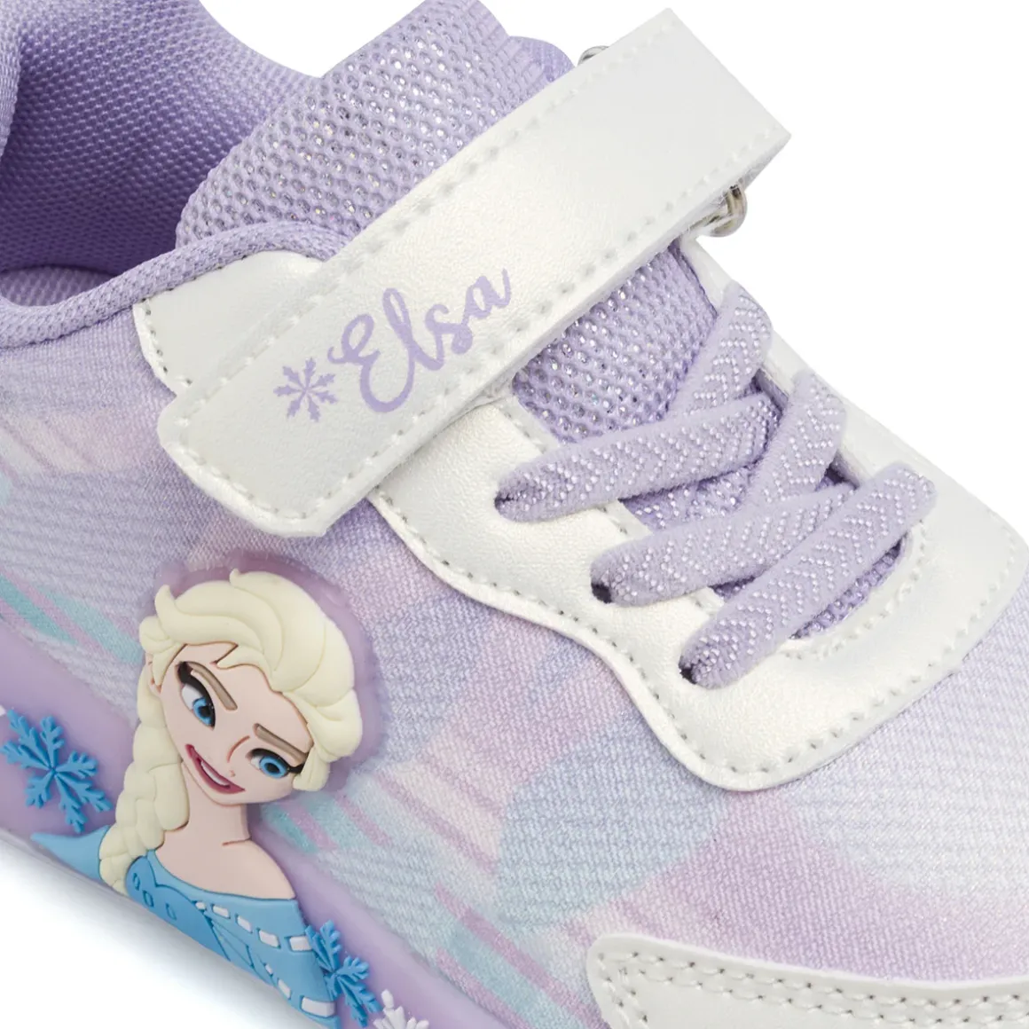 Sneakers lilla da Bambina con luci e dettaglio Elsa Frozen