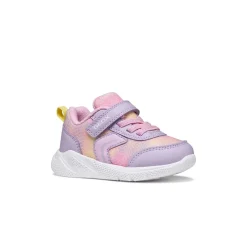 Sneakers lilla da Bambina con suola traspirante e strappo Geox