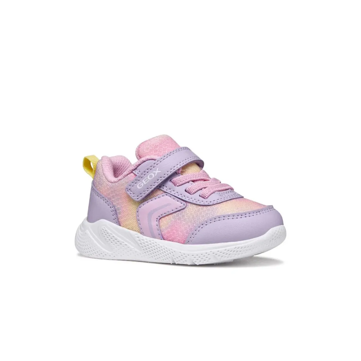 Sneakers lilla da Bambina con suola traspirante e strappo Geox