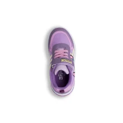 Sneakers lilla da Bambina con luci nella suola e stampa Stitch