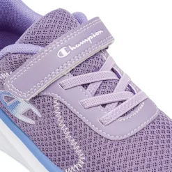 Sneakers lilla da bambina con chiusura a strappo Champion