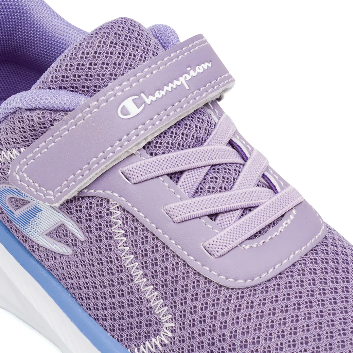 Sneakers lilla da bambina con chiusura a strappo Champion
