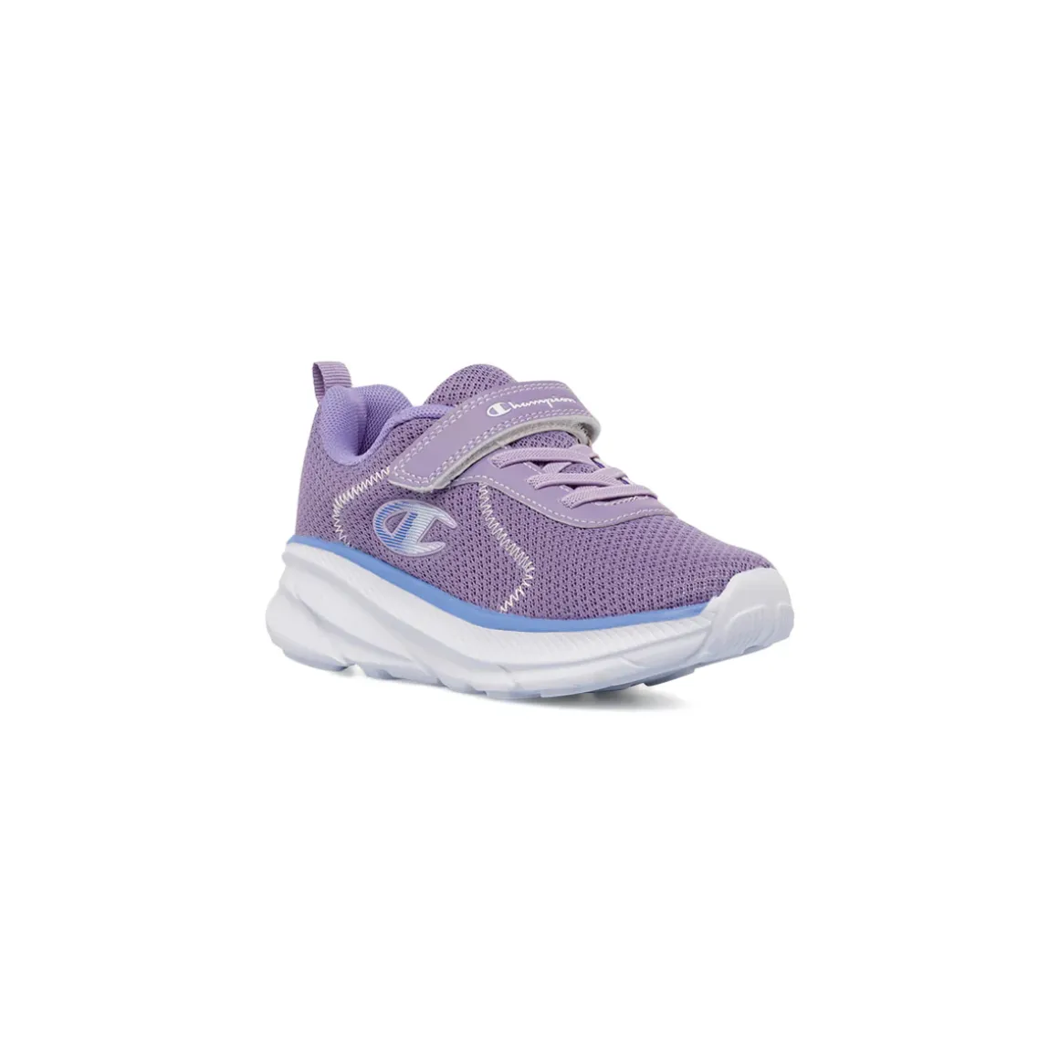 Sneakers lilla da bambina con chiusura a strappo Champion