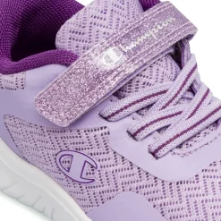 Sneakers lilla primi passi Bambina con dettagli glitter Champion Softy Evolve