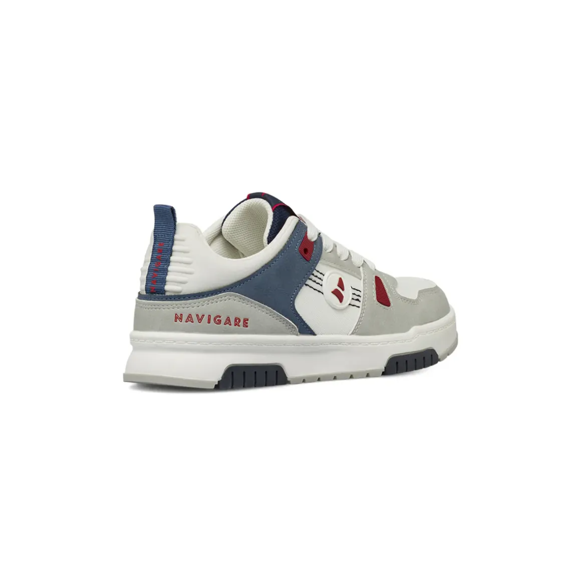 Sneakers Navigare da Ragazzo bianche con dettagli blu e rossi