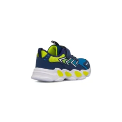 Sneakers navy da Bambino con dettagli fluo e strappo Space Boy
