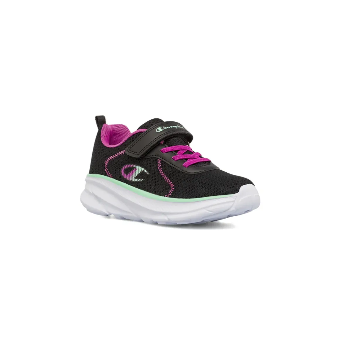 Sneakers nere da Bambina con strappo e dettagli fucsia Champion